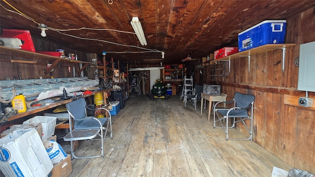 storage room featuring electric panel