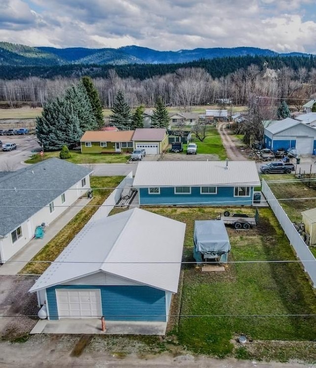 308 Dakota Ave, Libby, MT 59923 - drone / aerial view featuring a mountain view