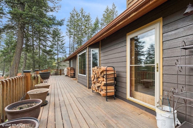 view of wooden deck