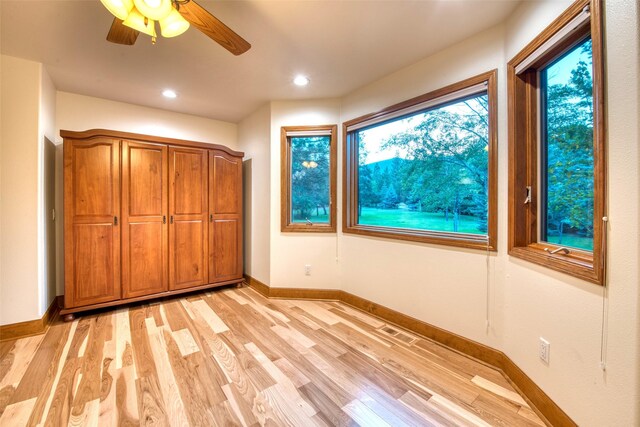NHN Bears Rd, Stevensville, MT 59870 - unfurnished bedroom featuring baseboards, light wood-type flooring, visible vents, and recessed lighting