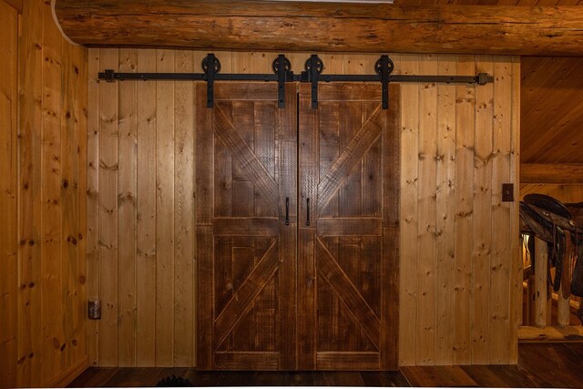 587 Cozy Ln, Helmville, MT 59843 - interior details featuring wood walls