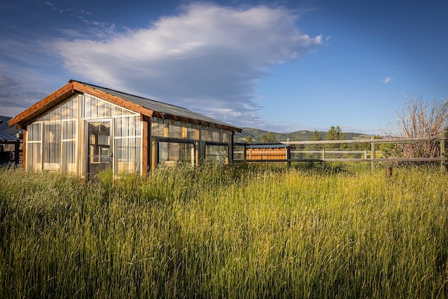 587 Cozy Ln, Helmville, MT 59843 - view of greenhouse featuring a mountain view