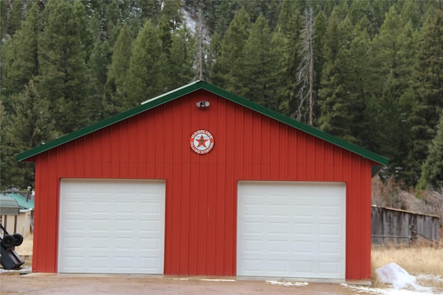 28 Princeton Rd, Philipsburg, MT 59858 - detached garage featuring a forest view