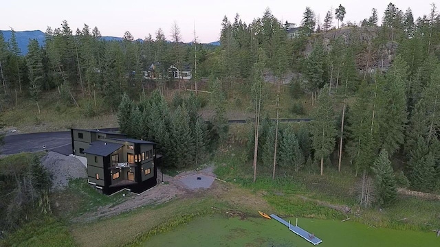 34 Grizzly Ct, Bigfork, MT 59911 - view from above of property featuring a heavily wooded area