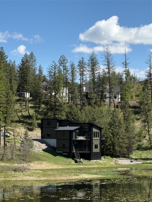 34 Grizzly Ct, Bigfork, MT 59911 - back of property featuring a water view