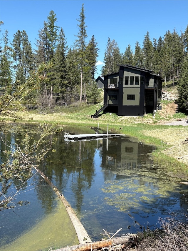 34 Grizzly Ct, Bigfork, MT 59911 - dock area featuring a water view