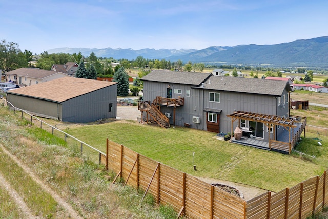 4528 Adellon Ct, Stevensville, MT 59870 - aerial view of residential area featuring a mountain backdrop