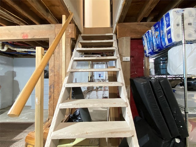 view of stairway