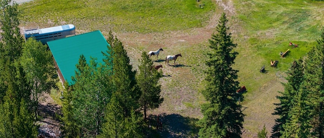 bird's eye view featuring a rural view