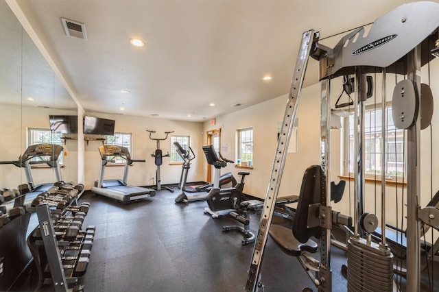 15 Sagebrush Ct Unit B, Whitefish, MT 59937 - exercise room with recessed lighting