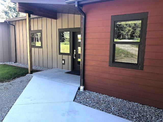 563 Riding High Dr, Eureka, MT 59917 - property entrance featuring board and batten siding
