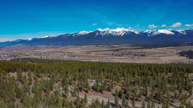 563 Riding High Dr, Eureka, MT 59917 - aerial view of property and surrounding area featuring a mountainous background