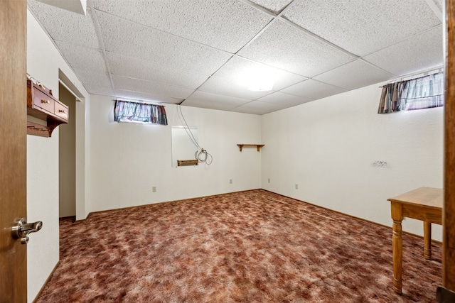2804 Harmony Ct, Missoula, MT 59801 - basement with carpet floors and a drop ceiling