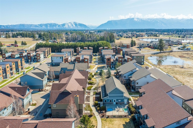 402 Sperry Ct, Whitefish, MT 59937 - aerial perspective of suburban area with mountains