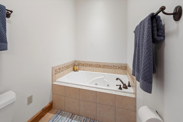 150 Adams St Unit 5, Lakeside, MT 59922 - full bath with a tub with jets and tile patterned floors