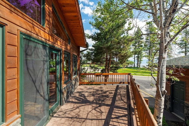 view of wooden deck