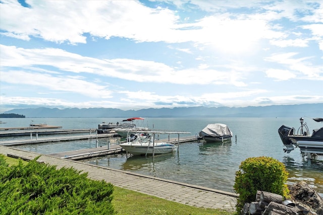 150 Adams St Unit 5, Lakeside, MT 59922 - dock area featuring a water and mountain view