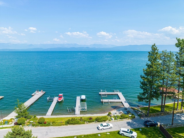 150 Adams St Unit 5, Lakeside, MT 59922 - water view featuring a mountainous background