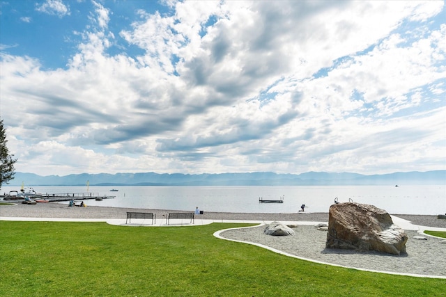 150 Adams St Unit 5, Lakeside, MT 59922 - water view with a mountain backdrop