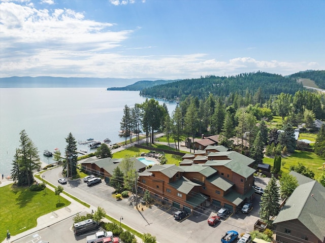 150 Adams St Unit 5, Lakeside, MT 59922 - aerial view of a nearby body of water and a forest