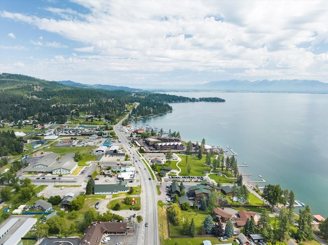 150 Adams St Unit 5, Lakeside, MT 59922 - aerial overview of property's location featuring a water and mountain view