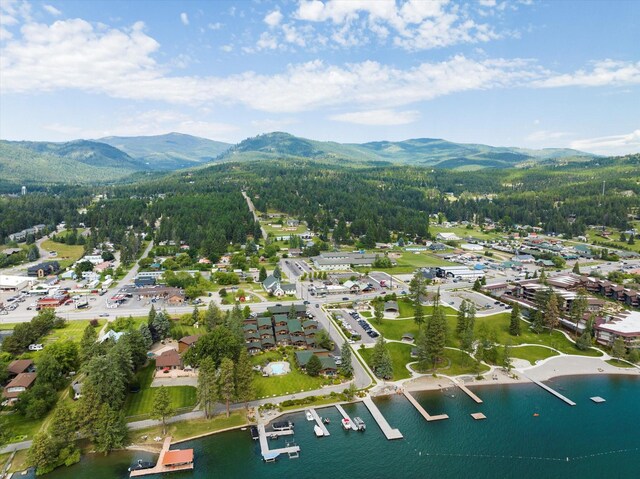 150 Adams St Unit 5, Lakeside, MT 59922 - aerial view of property and surrounding area with a water and mountain view