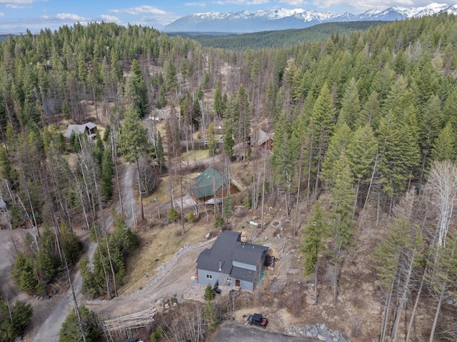 682 Latigo Ln, Bigfork, MT 59911 - view of property location featuring a heavily wooded area and a mountain backdrop