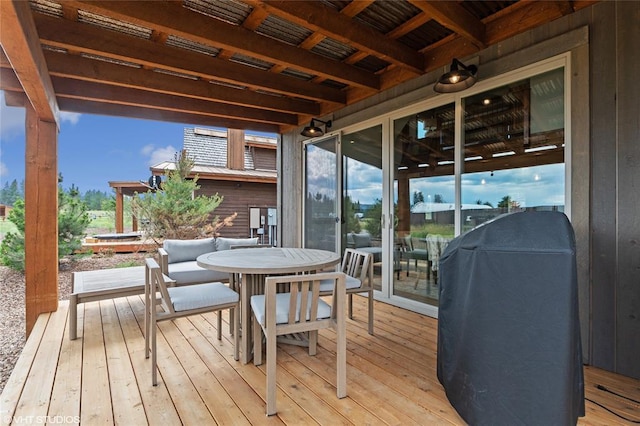 15 Haflinger Cottage Way, Eureka, MT 59917 - deck featuring outdoor dining space and grilling area