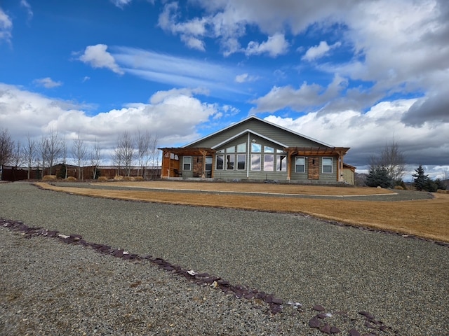 exterior space featuring a front yard