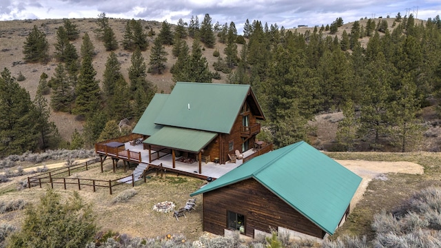 3340 Rome Ln, Stevensville, MT 59870 - aerial view of property and surrounding area featuring a mountain backdrop