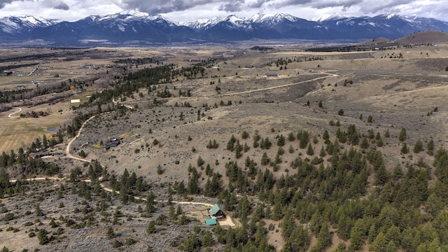 3340 Rome Ln, Stevensville, MT 59870 - aerial overview of property's location featuring mountains and rural landscape