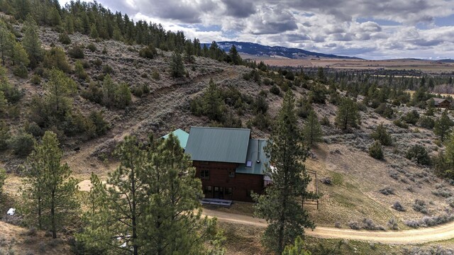 3340 Rome Ln, Stevensville, MT 59870 - aerial view of property and surrounding area with a mountain backdrop