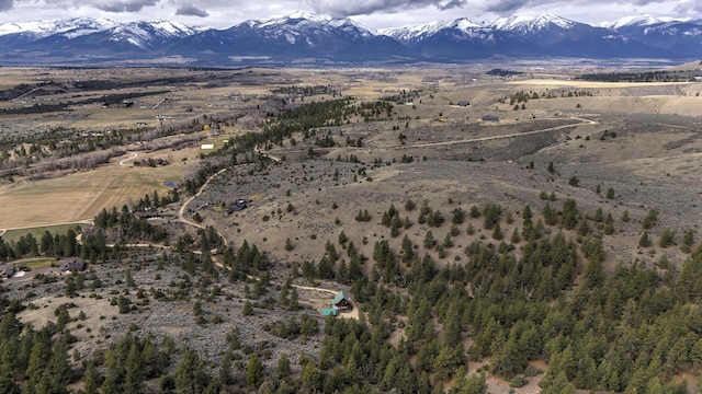3340 Rome Ln, Stevensville, MT 59870 - aerial overview of property's location with a mountain backdrop