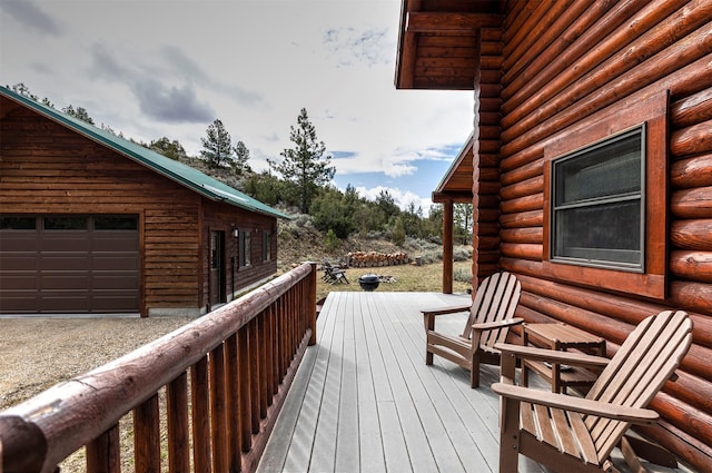 3340 Rome Ln, Stevensville, MT 59870 - view of wooden deck
