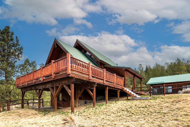 3340 Rome Ln, Stevensville, MT 59870 - rear view of property featuring metal roof