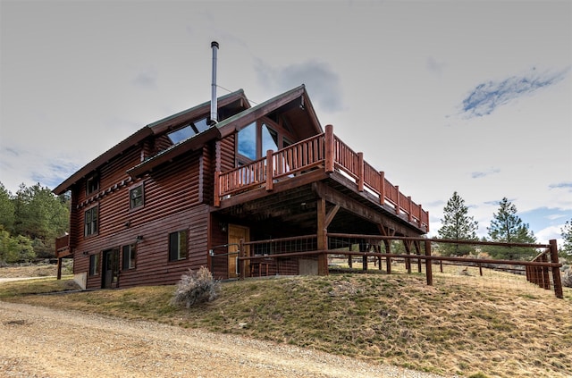 3340 Rome Ln, Stevensville, MT 59870 - back of property featuring a deck