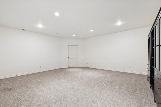 266 W Bowman Dr, Kalispell, MT 59901 - interior space with recessed lighting, visible vents, and light colored carpet