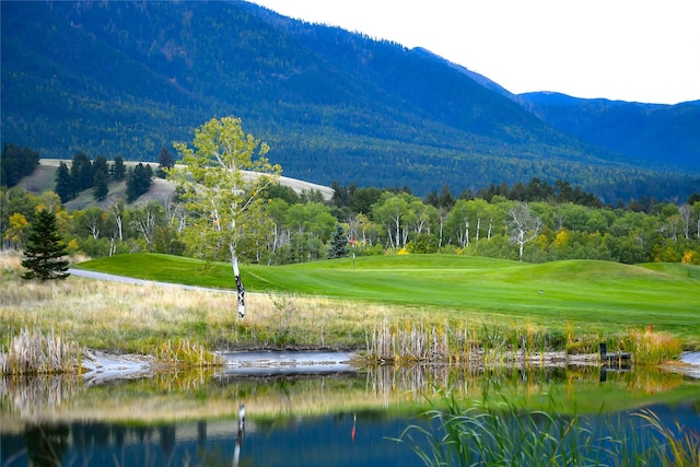 160 Quirk Trl, Eureka, MT 59917 - mountain view featuring a golf course and a large body of water