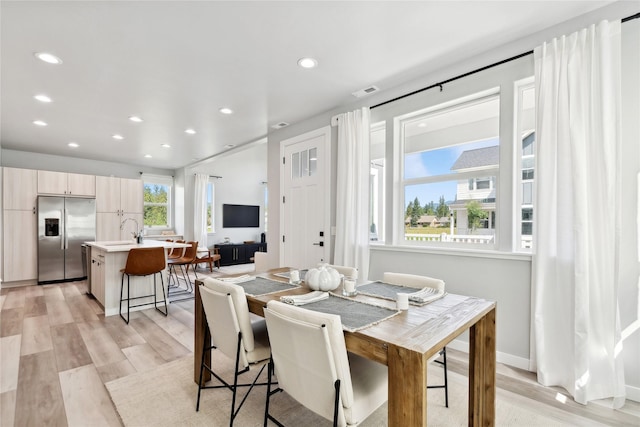 402 Trailview Way, Whitefish, MT 59937 - dining area featuring recessed lighting and light wood-type flooring