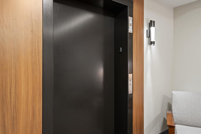 interior details with elevator