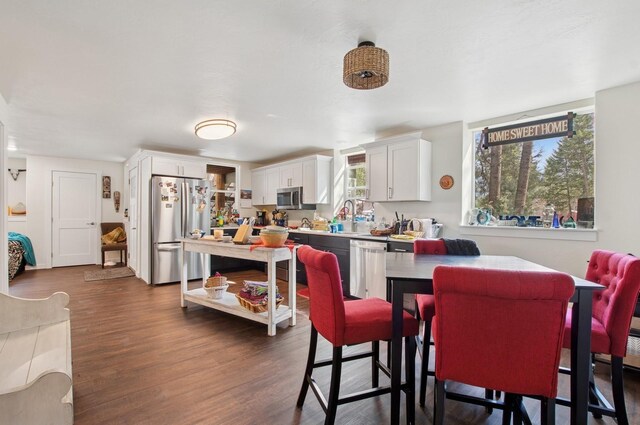 dining room featuring dark wood finished floors