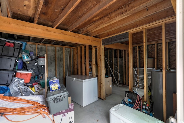 18522 Geiger Ln, Proctor, MT 59929 - basement with fridge and gas water heater