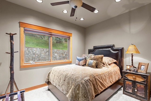 31572 Lake To Sky Dr, Bigfork, MT 59911 - bedroom featuring recessed lighting and a ceiling fan