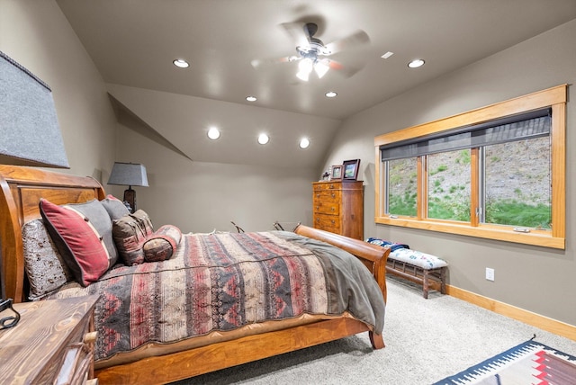 31572 Lake To Sky Dr, Bigfork, MT 59911 - carpeted bedroom with recessed lighting and vaulted ceiling