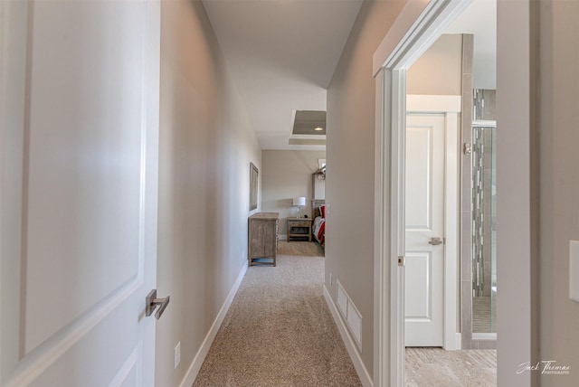2883 Alpine View Loop, Helena, MT 59601 - hallway with baseboards and light colored carpet