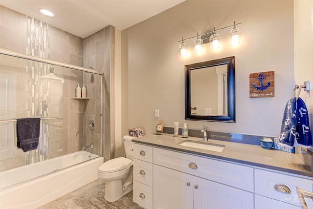 2883 Alpine View Loop, Helena, MT 59601 - full bath with toilet, vanity, and bath / shower combo with glass door