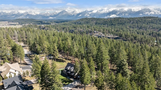 255 Windsor Ct, Bigfork, MT 59911 - drone / aerial view of a forest and a mountain backdrop