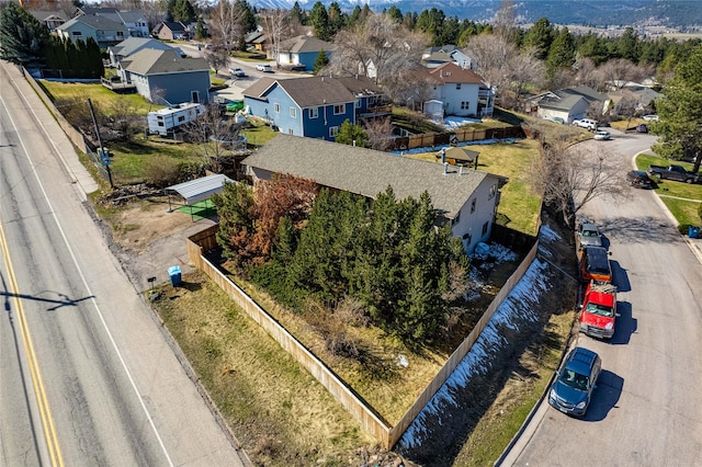 aerial view featuring a residential view