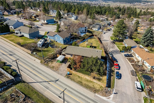 bird's eye view with a residential view