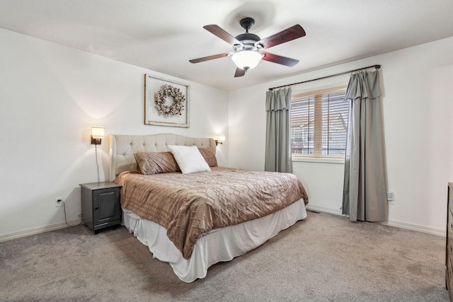 425 Northridge Dr, Kalispell, MT 59901 - bedroom with light colored carpet, baseboards, and ceiling fan
